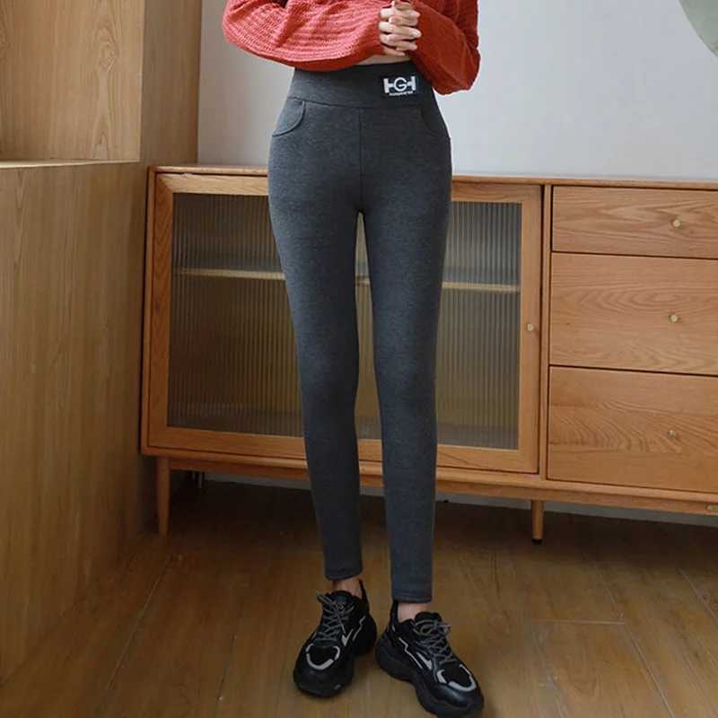 New Winter Women Leggings Fleece Keep Warm Pants High Waist Leggings Women Solid Comfortable Stretchy Thermal Plus SizeX240914
