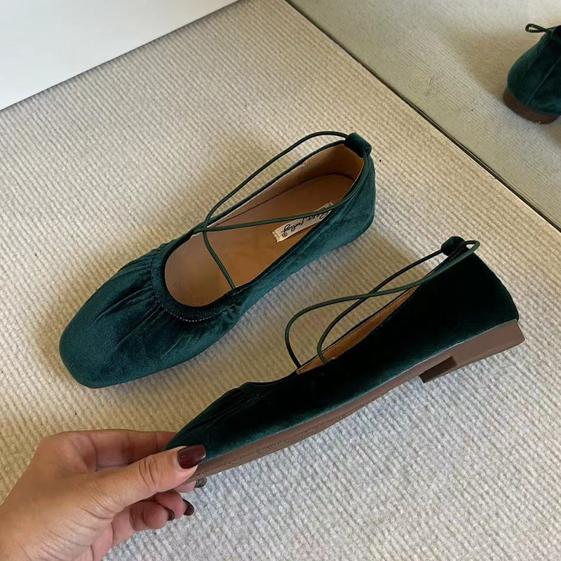 Fashion New Cross-tied Silk Women Flat With Footwear Casual Female Soft Designer Mary Janes Ladies Shallow Shoes 3f03