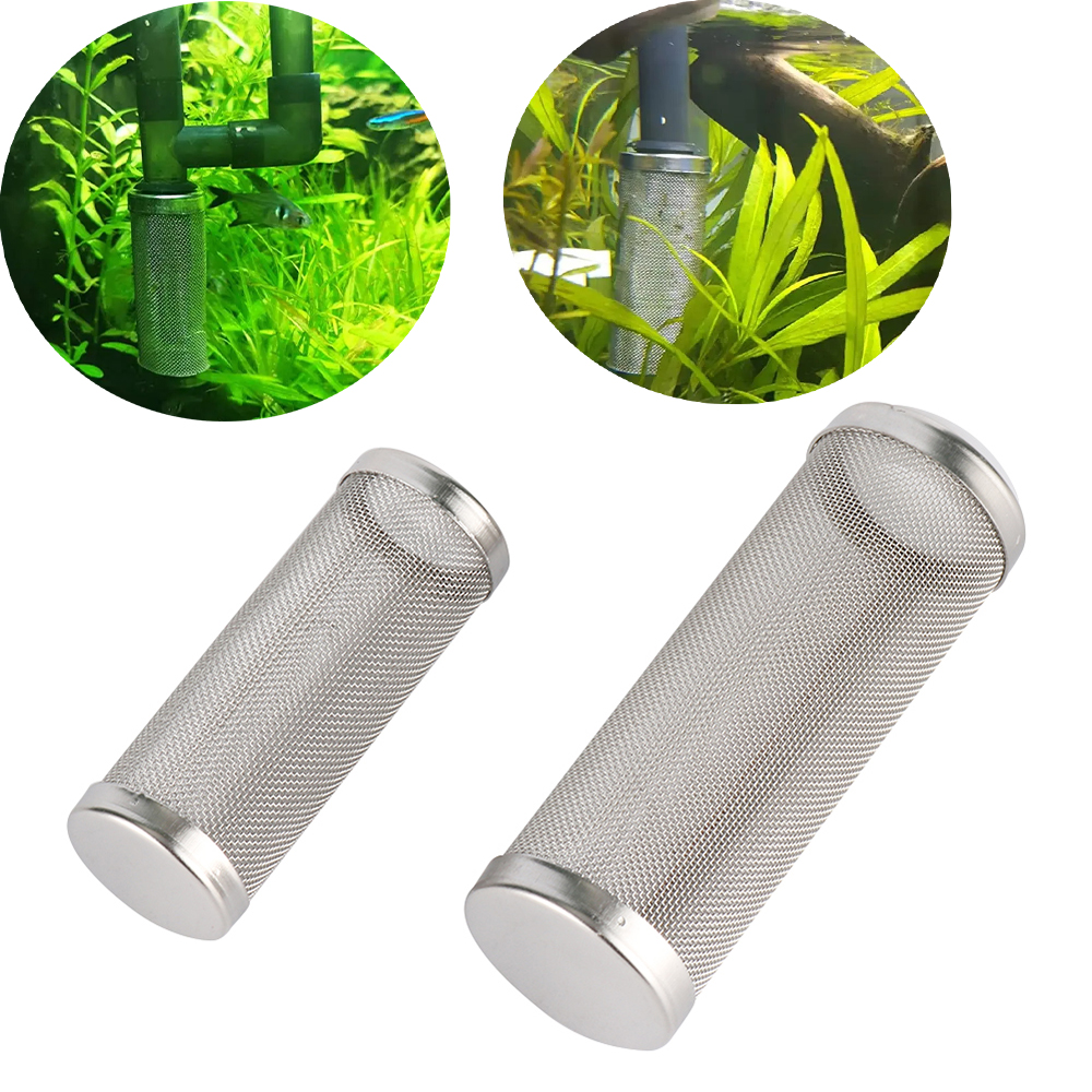 12/16Mm Aquarium Inflow Inlet Filter Stainless Steel Mesh Net Guard Fish Tank Filter Accesories Intake Strainer Prefilter Cover
