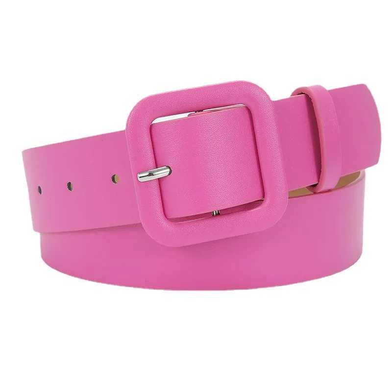 11-color new fashion Korean version of the Lady Belt Square Buckle candy chic style simple and versatile jeans dress beltX240914