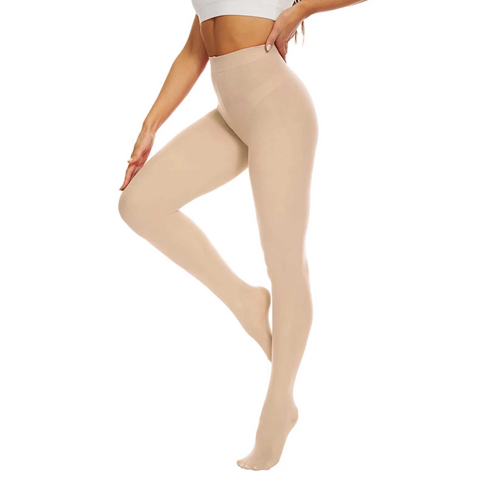 Women Winter Thicken Leggings New Thickened Velvet Pantyhos Warm High Waist Solid Color Velvet For Female Stretchy Black TightsX240914