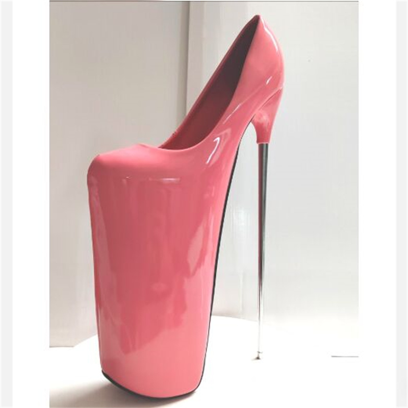 30cm Sexy Platform High Heels Woman Large Size 47 Green Red White Heeled Party Pumps Nightclub Stripper Fetish Shoes 052b