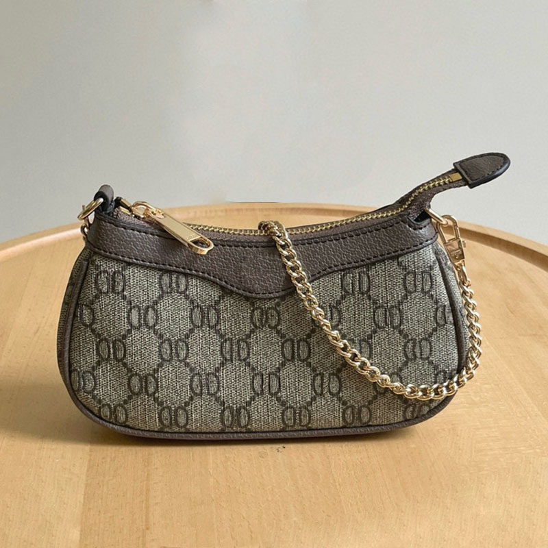 Designer Handbag Shoulder Bag Fashion Classic Retro Women Ophidia Tote Bags Mini Crescent Underarm Bags Luxury Metal Chain Crossbody Bags Wallet Popular Mini Bags