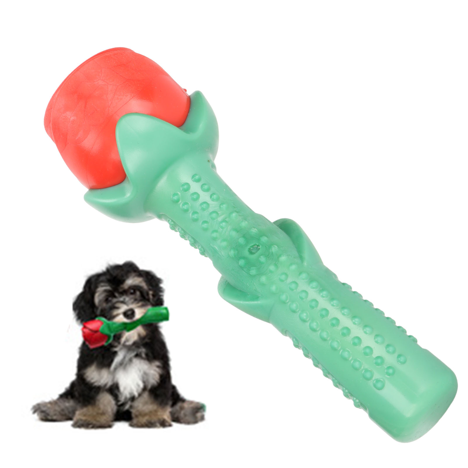 Dog Chew Toys Teeth Grinding Bite Resistance Rose Flower Interactive Dog Toys For Medium Dogs