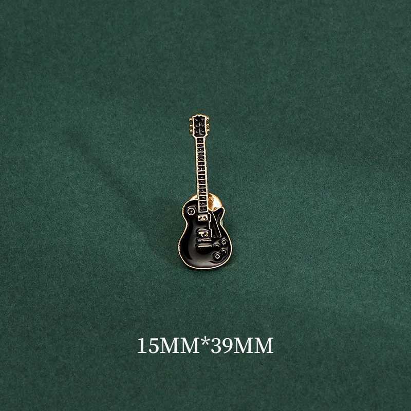 Vintage Metal Enamel Guitar Brooch for Men Women Musical Instrument Electric Guitar Badges Pins Fashion Personality Jewelry GiftX240914