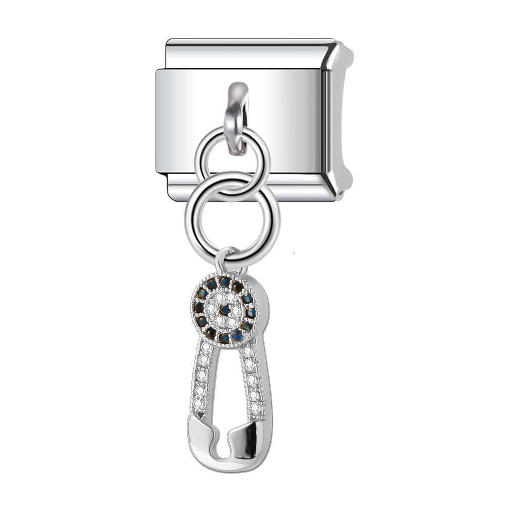 New Women's Gift heart Pet Claws pendants Italian Charms Links Bangle Beads Fit 9mm Stainless Steel Bracelet Making DIY For Women Fashion Jewelry