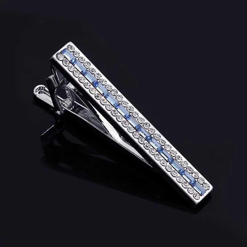 Luxury Rhinestone Tie Clip Fashion Mens Business Banquet Dress Suit Ties Accessories High-end Wedding Tie-Clips Gifts for MenX240914