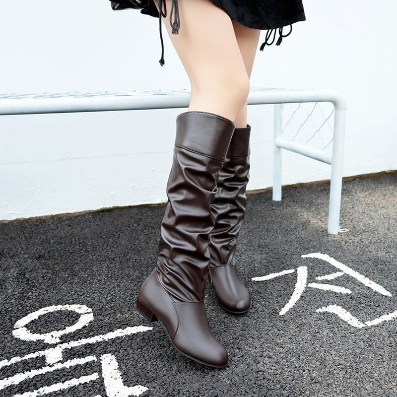 Thigh High Boots Woman Fashion Chunky Shoes Autumn and Winter Women Long Boots Designer Party Botas Feminina Ladies Footwear