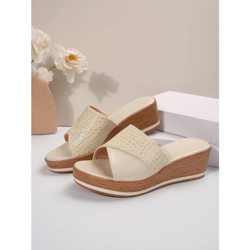 New Wonew Sandals Hemp Wedge Heels Sandalias Mujer Platform Sandals Summer Wedges Shoes for Women Summer Footwear Women Slippers