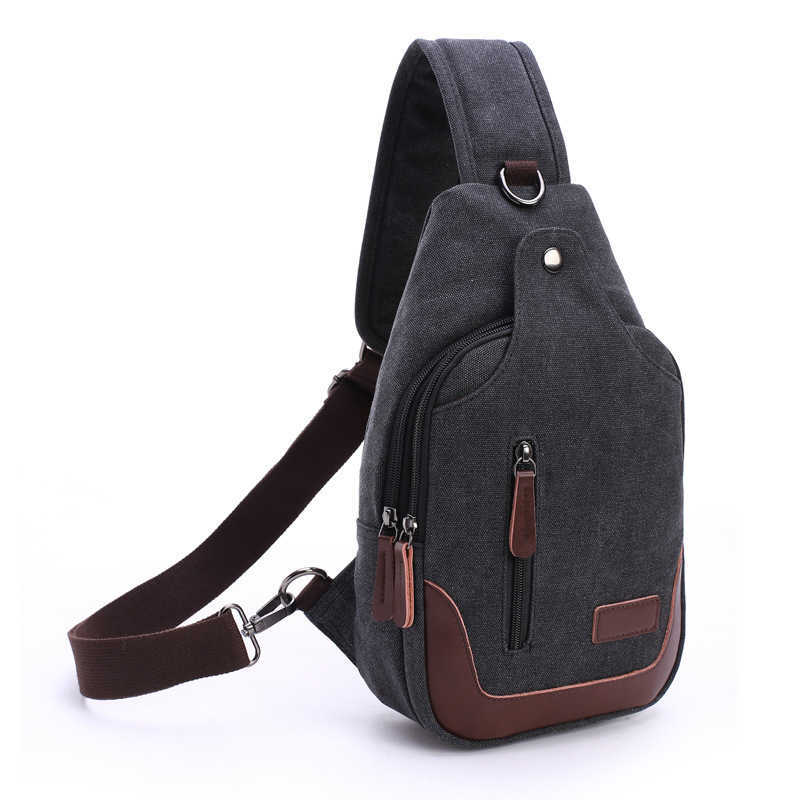fashion men's single shoulder bag, high-quality water washing canvas bag, oblique back chest bag 240915