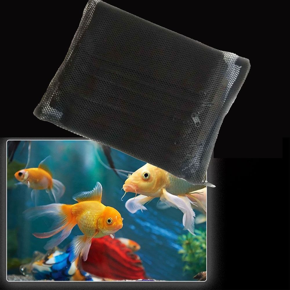Filter Supplies Isolation Bag Nylon Filter Bag Pond Media Black Filter Net Bag Reusable for Aquarium Fish Tank Mesh Zip Net Bag