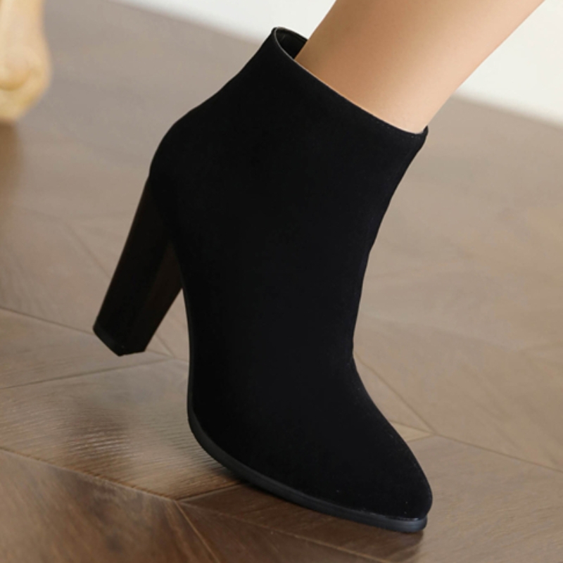 Ankle Women's Boots Autumn Winter High Heels Short Boot For Women Red Black ck Party Shoes Female Large Size 45 47 dd07