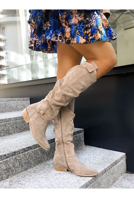 New Women Knee High Sexy Point Toe Suede Lady Flats Winter Warm Comfortable Female Shoes Solid Zipper Low Heel Tall Boots