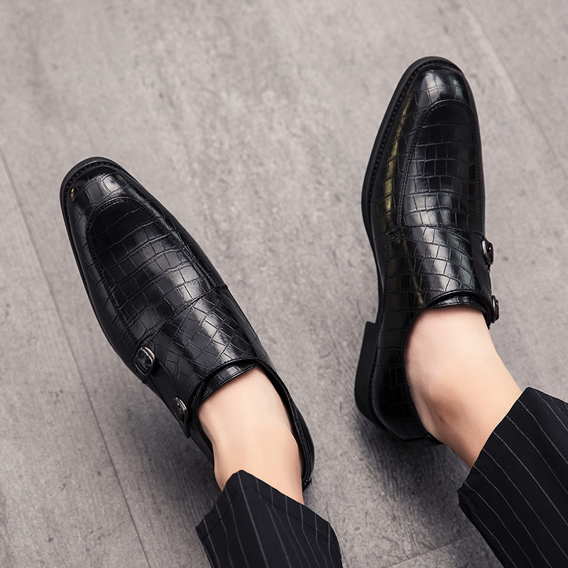 Genuine Leather Dress Monks Shoes for Men - Premium Quality Casual or Formal Wear 4 Fmal