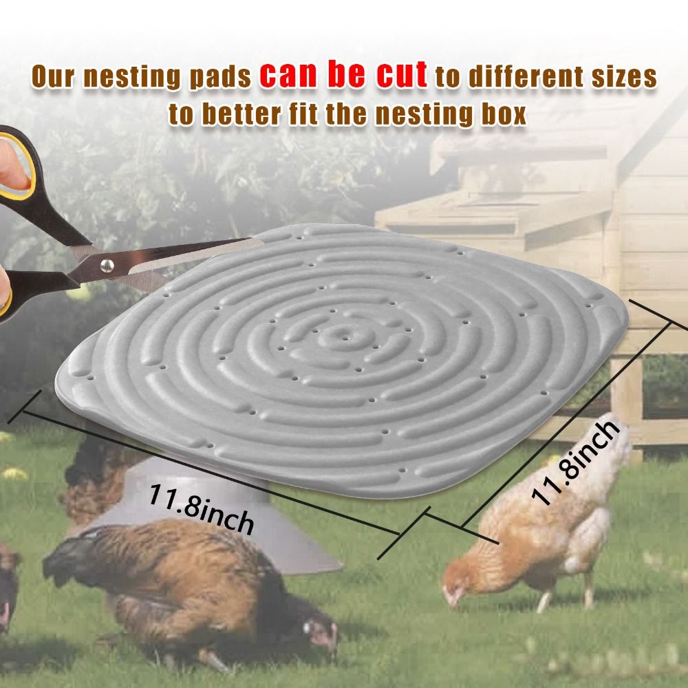 2/4pcs Reusable Chicken Nesting Pads Heat-resistant Washable Chicken Bedding Mats Waterproof Sponge Nest Box Pad Brooder Box