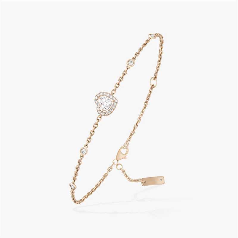 Charm Bracelets S925 Silver Happy Heart Bracelet Round Zircon Bracelet Womens Simple Fashion Jewelry Holiday Gift J240914