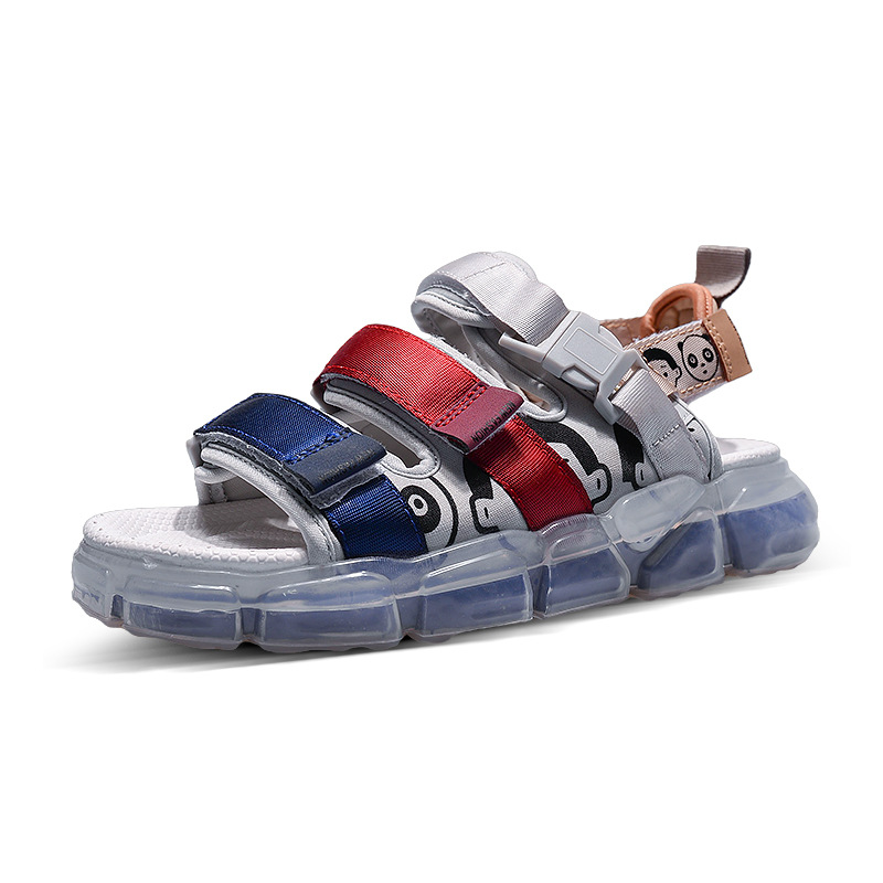 Outdoor Men Sandals Summer Leisure Beach Shoes Platform Sandal 2022 New Lightweight Male Ankle Strap Sandalias Flat Cartoon Shoe
