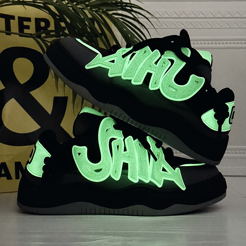 Men's Retro Style Skateboarding Spring New Thick Sole Non-Slip Breathable Leisure Sports Board Shoes