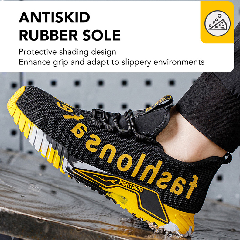 Safety Breathable For Sneakers Lightweight Anti-Smash Protective Work Men Women Steel Toe Shoes Footwear 220f