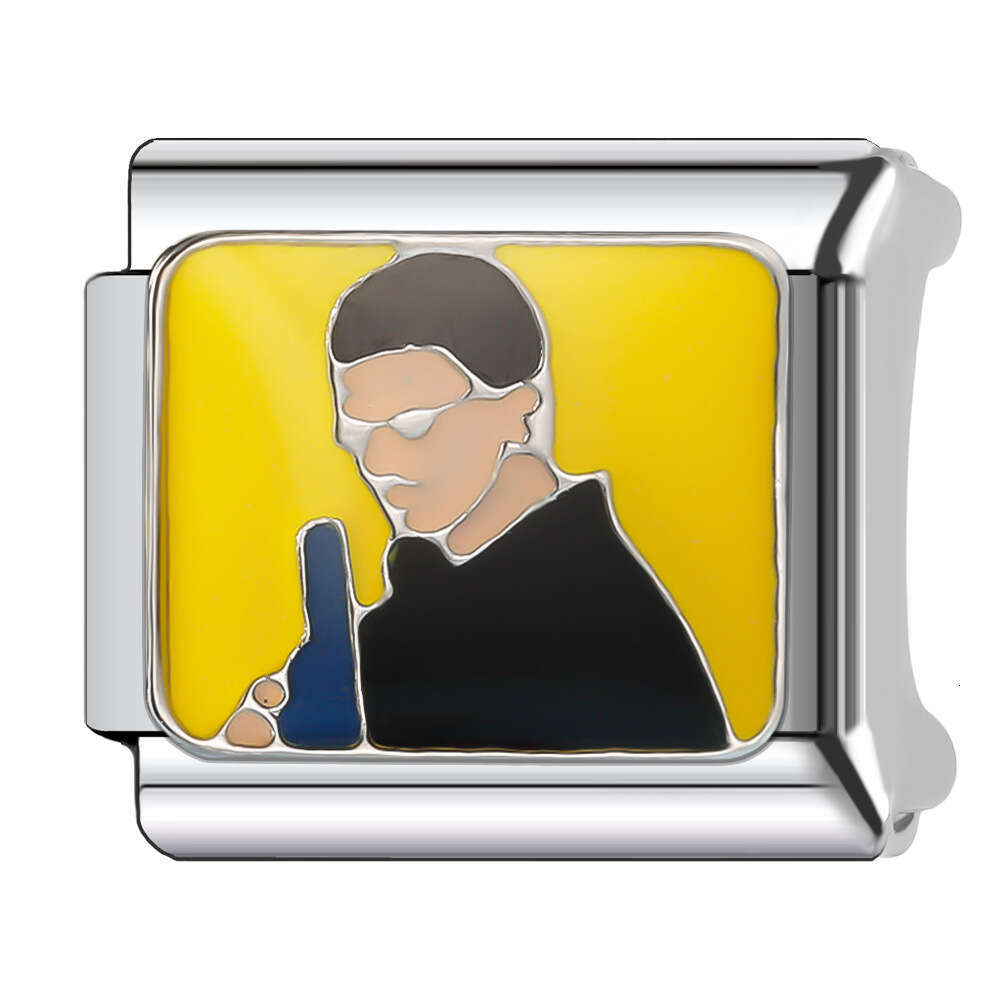 New Women's Gift love Bead Italian Charms Links Bangle Beads Fit 9mm Stainless Steel Bracelet Making DIY For Women Fashion Jewelry