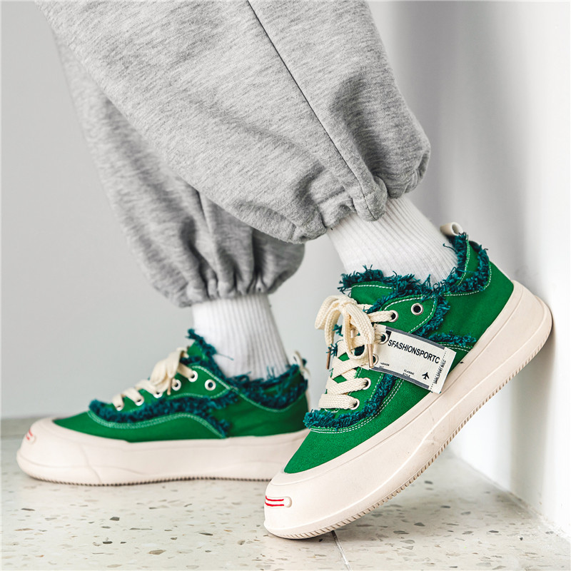 Fashion 2023 Orange Casual Platform Designer Mens Canvas Sneakers Street Vulcanized Shoes Men atillas 636e