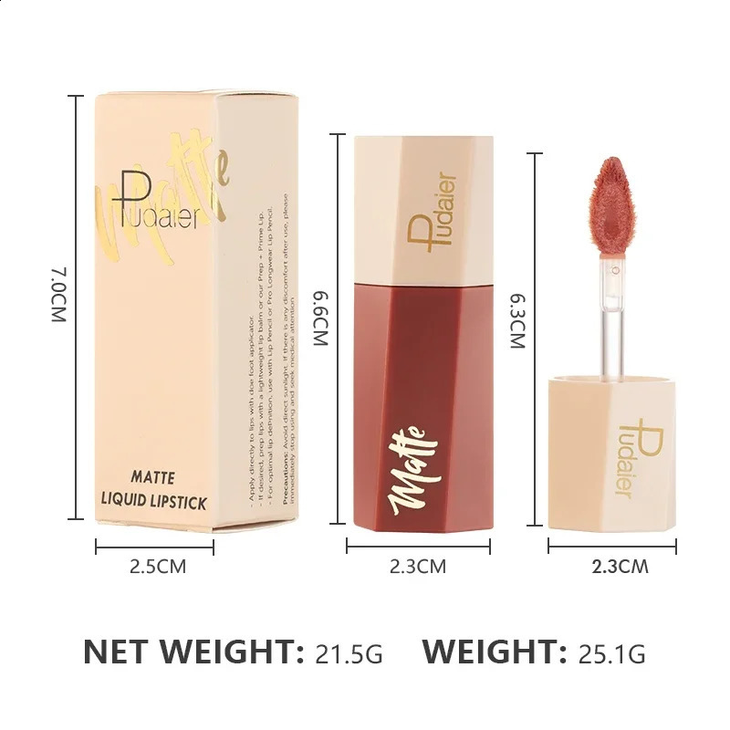 Matte Orange Brown Velvet Lipstick 14 Colors Lip Gloss Lasting Non-marking Red Sexy Waterproof Liquid Lipsticks Makeup Cosmetic 240914