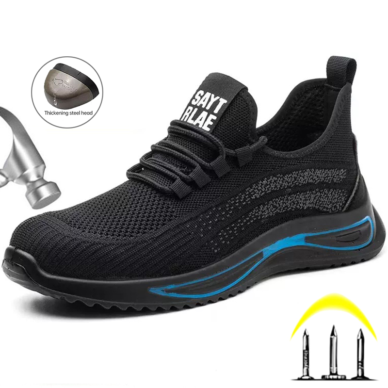 2025 new Toe Steel Sneakers Women Safety Puncture-Proof Breathable Work Boots Men Indestructible Shoes Lightweight 2329