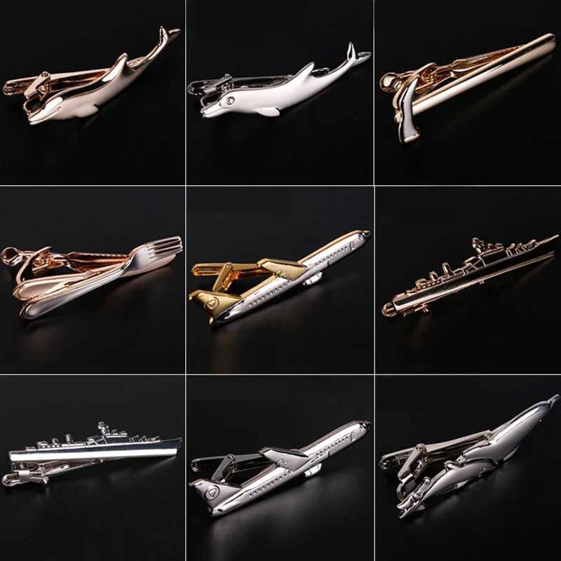 Mens Metal Tie Clip Luxury Airplane Beard Sword Dinosaur Pen Guitar Shape New Design Fashion Wedding Party Bar Tie AccessoriesX240914