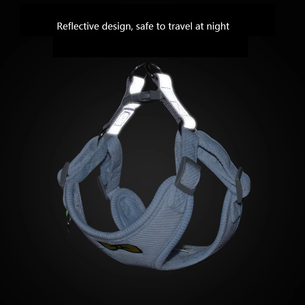 Vest-style Pet Harness with Matching Leash, Reflective Dog Leash and Leash Set for Pets Outdoors, Walking, Hiking, Dog Supplies