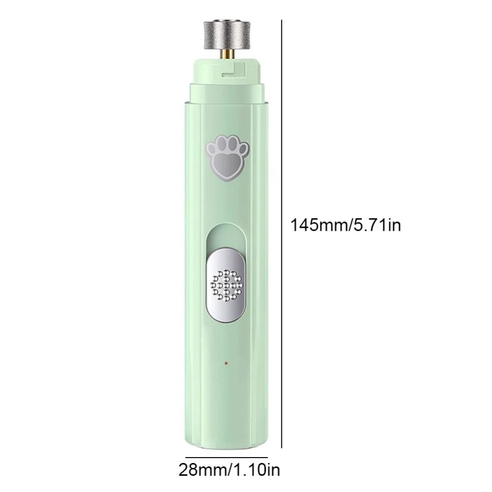 New USB Rechargeable Electric Dog Nail Grinder LED Light 2-Speed Pet Nail Clipper ABS Pet Nail Trimmers