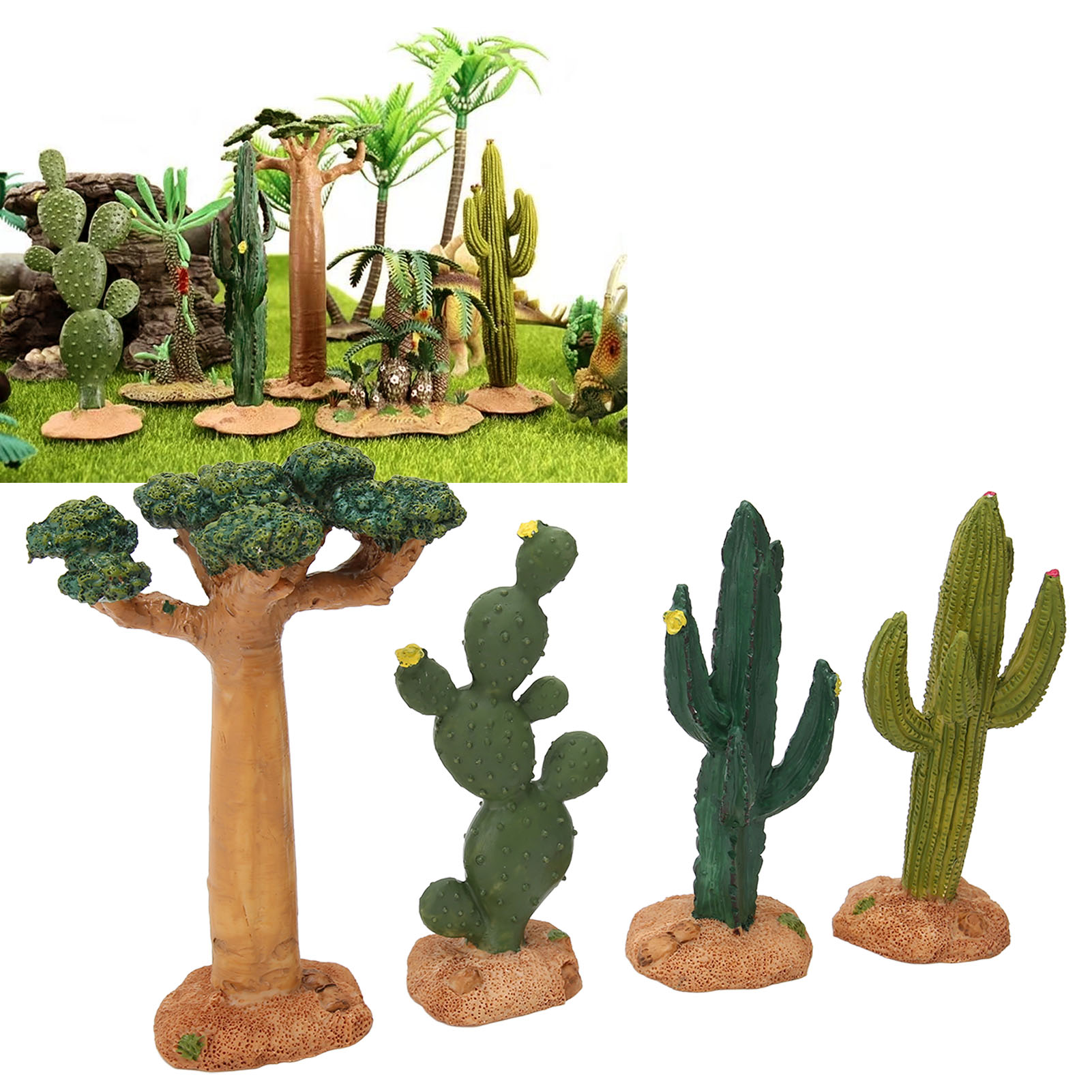 Terrarium Cactus Decoration Simulation Artificial Baobab Plant Ornament For Landscaping Fish Tank Aquarium