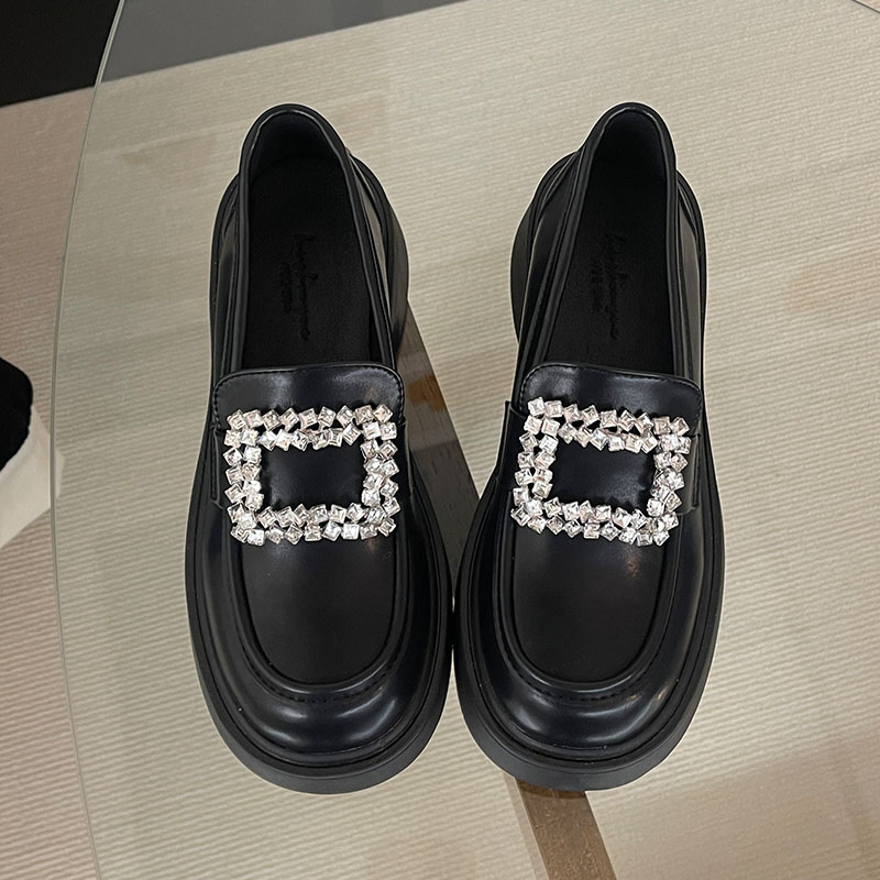 Footwear Black Bg Designer Women Loafers With Low Heel Female Slip On Fashion Rhies Ladies Shallow Shoes 409e