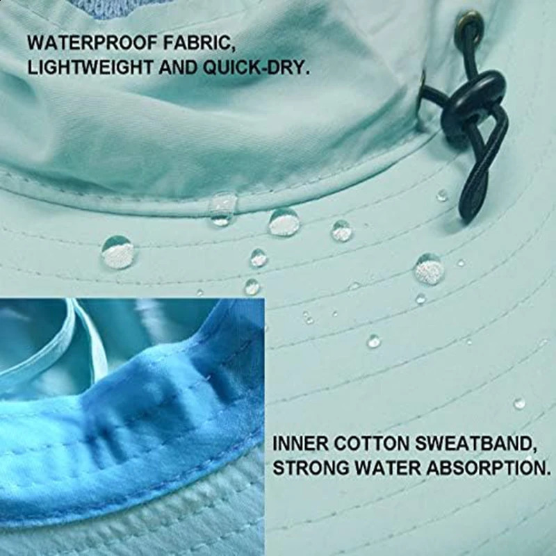 Hats for Bucket hat women Mens Fisherman Sunscreen Sun Hat Panama Hat Fishing Breathable Net Quick-drying Big Hat Hiking Hat 240909
