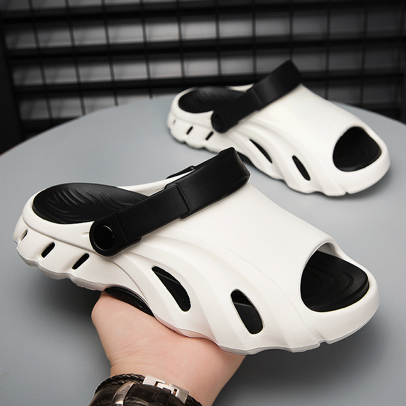 NEW Men's Outdoor Sandals Slippers Beach Comfortable Slides Soft Sole Clogs Men Casual Shoes Garden Shoes 2024 Men Beach Sandals
