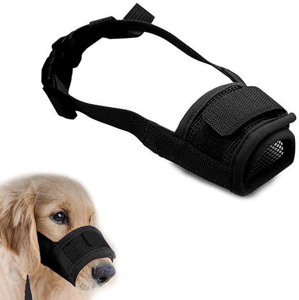 Adjustable Breathable Dog Muzzle - Prevents biting and barking, with adjustable strap for a comfortable fit