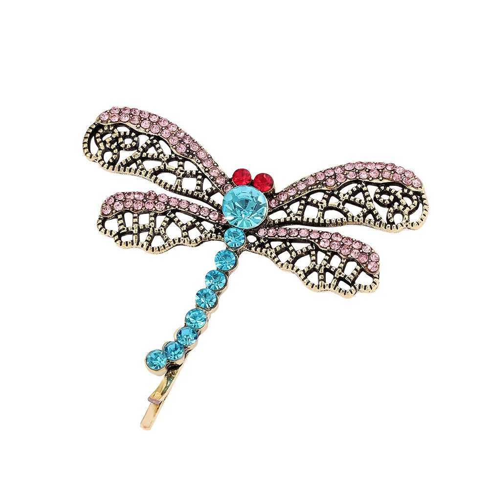 Horror Movie Coraline Crystal Dragonfly Hair Clip Brooch for Women Girls Cute Animal Hairpin Jewelry Halloween GiftsX240914