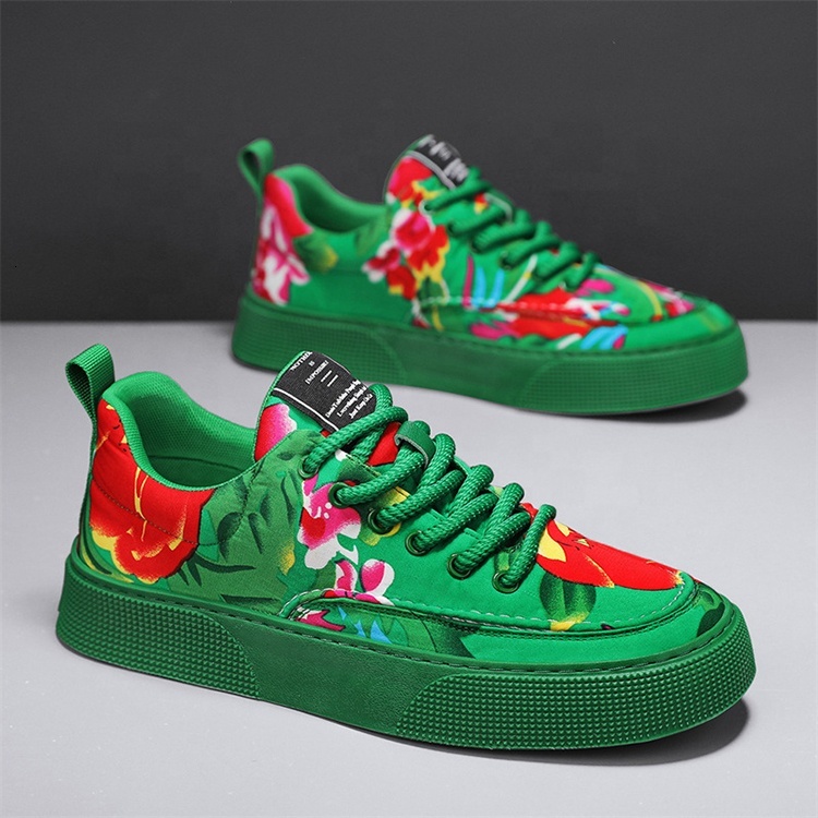 Y Red Green Men's 2024 New Big wer Tide Thick-soled Heightened Board Breathable Cloth Sneakers Casual Shoes For Men
