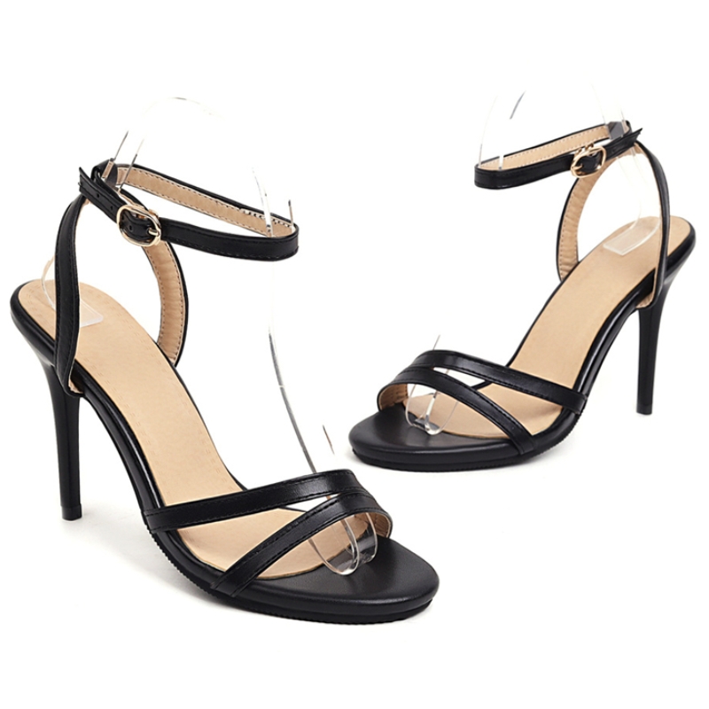 2025 NEW Sandals Women's Summer Sweet Ankle Strap High Heels Flip ps White Red Black Party Wedding Shoes Girls c8b5 hurenlakeshoes