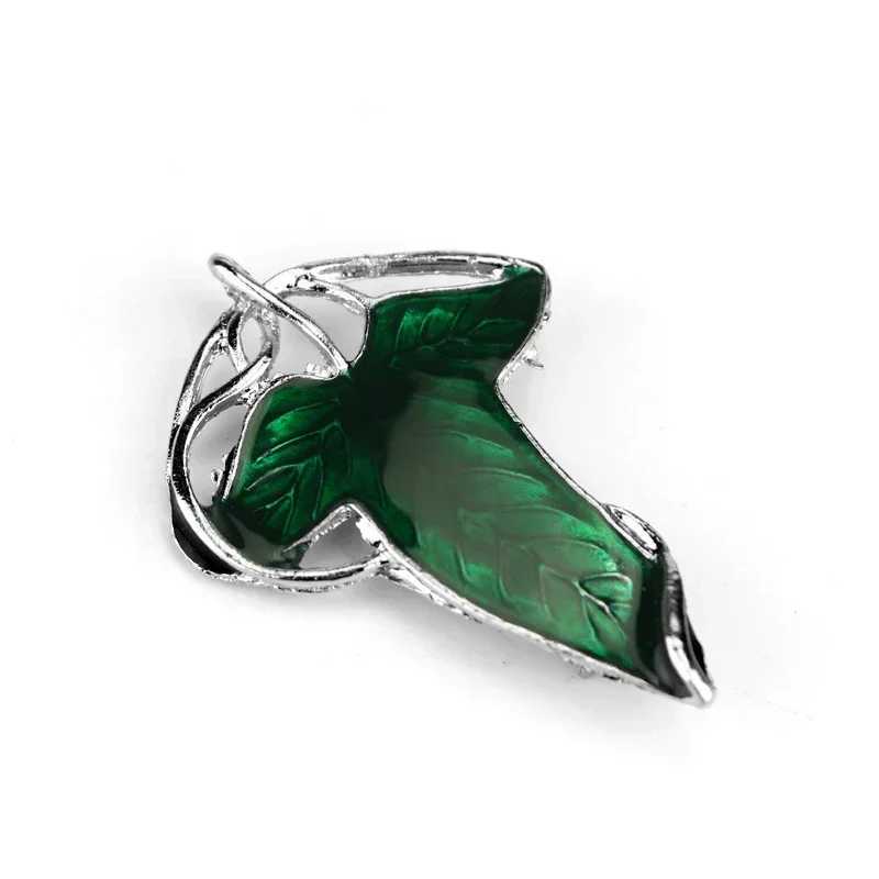 Elf Green Leaves of Lorien Brooch Pin Tolkien Galadriel Legolas Frodo Baggins Aragorn Tree Enamel Badge Movie Jewelry WholesaleX240914