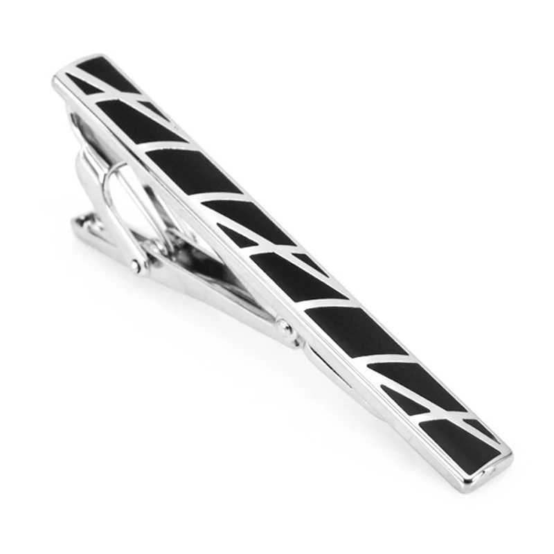 Classic mens and womens tie clip high-quality metal black blue Lucky Clover clip business suit shirt accessories jewelry giftsX240914