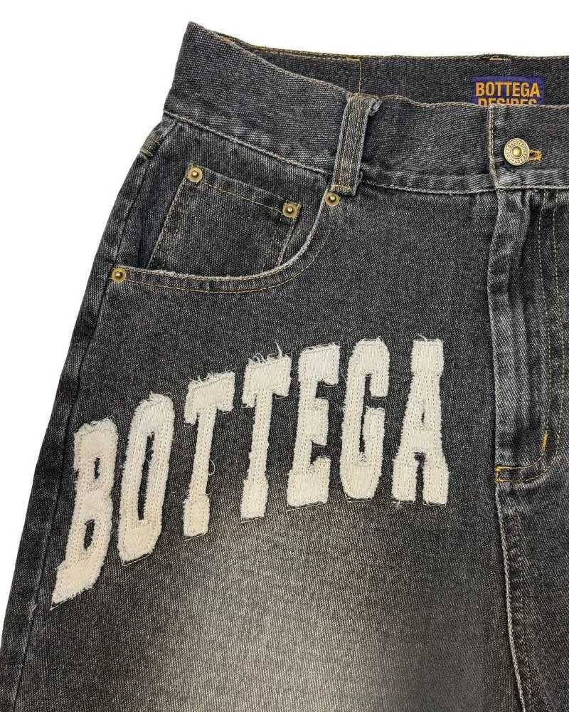 American Retro Fashion Brand Clothing Letter Embroidered Denim Shorts Men Y2k Street Fashion Loose Oversized Shorts WomenX240914