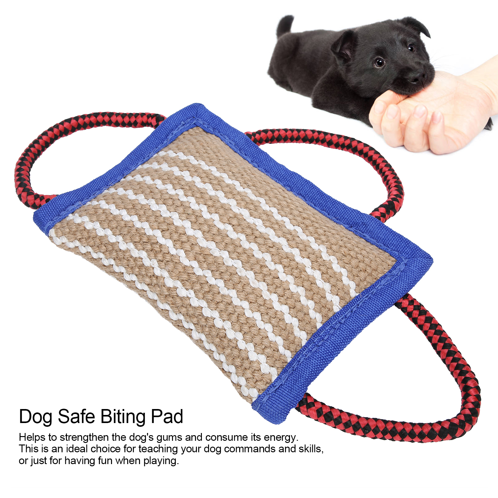 Linen Pet Teeth Cleaning Bag Chewing Biting Interactive Training Bite Toy For Dog