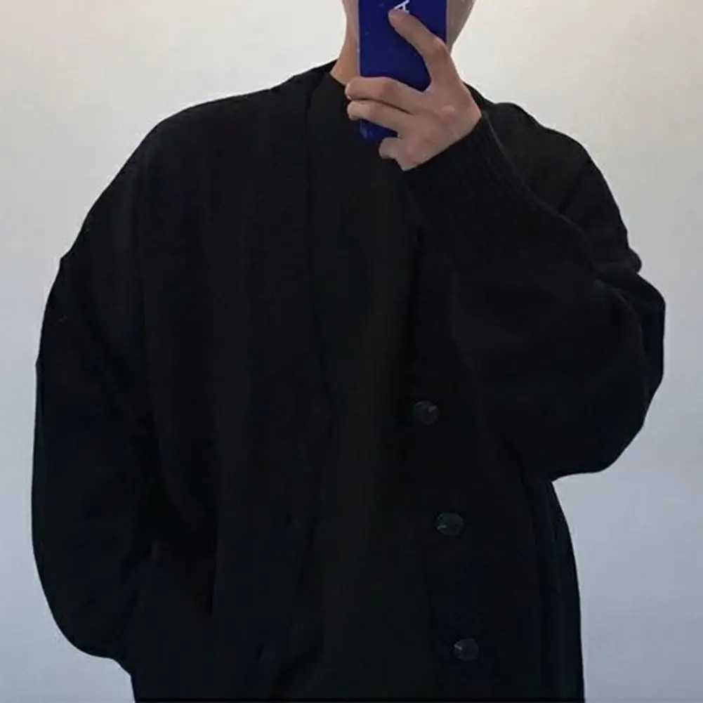 Cold Resistant Comfy Winter Buttons Solid Sweater Cardigan Knitwear for Dating XJ250805