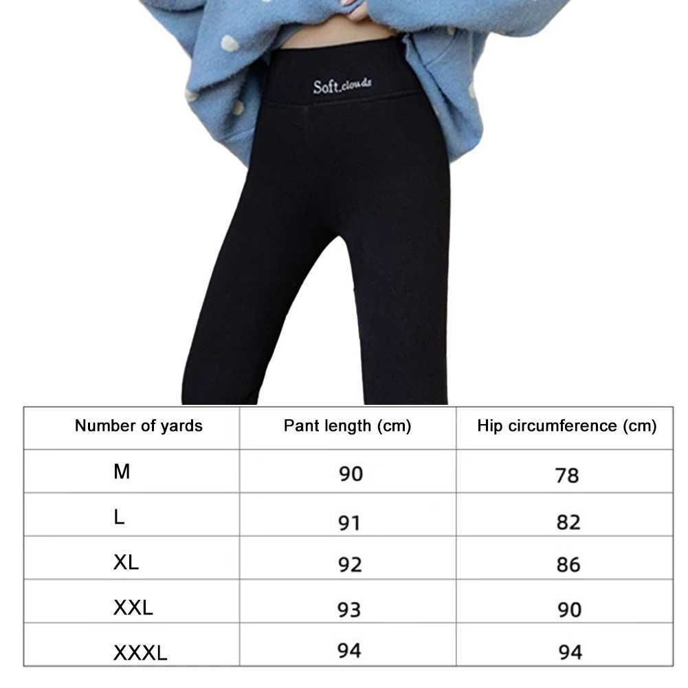 Fleece Lined Leggings High Waist Pantyhose Thickened Warm Legging Pants Solid Soft Clouds Fleece Leggings for Cold WeatherX240914