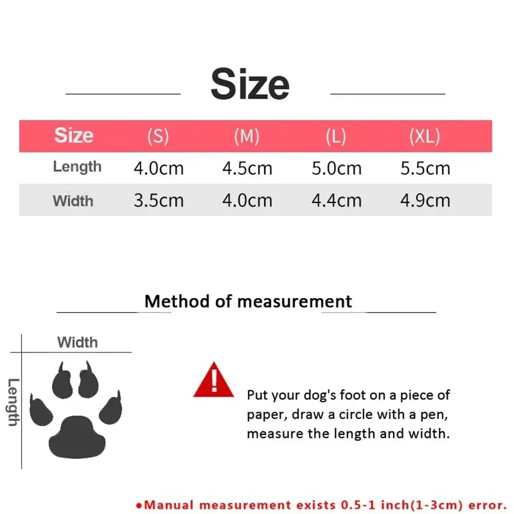 Dog Snow Boots Dog Shoes for Winter Warm Plush Dog Boots for Small Medium Puppies Pet Boots & Paw Protectors with Anti-Slip Sole