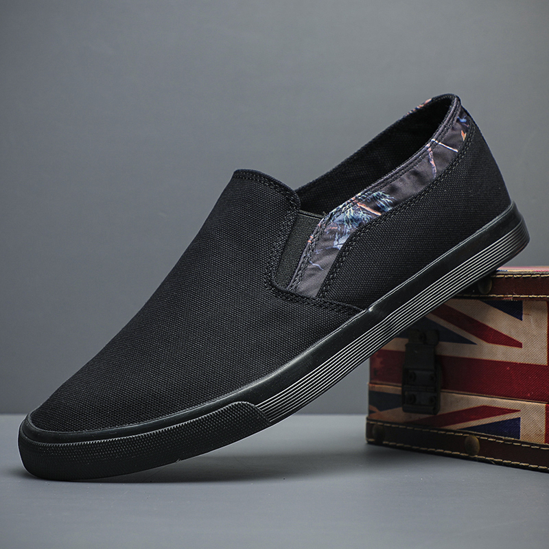 New Spring and Autumn Men's Canvas Shoes Summer Breathable Mens Sneakers Mixed Colors Slip on Fashion Mens Loafers BM-012