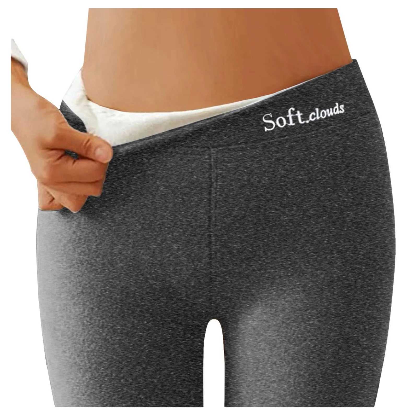 Winter Fleece Lined Leggings Women High Waist Velvet Keep Warm Pants Solid Comfortable Stretchy Thermal Tights Plus Size LegginsX240914