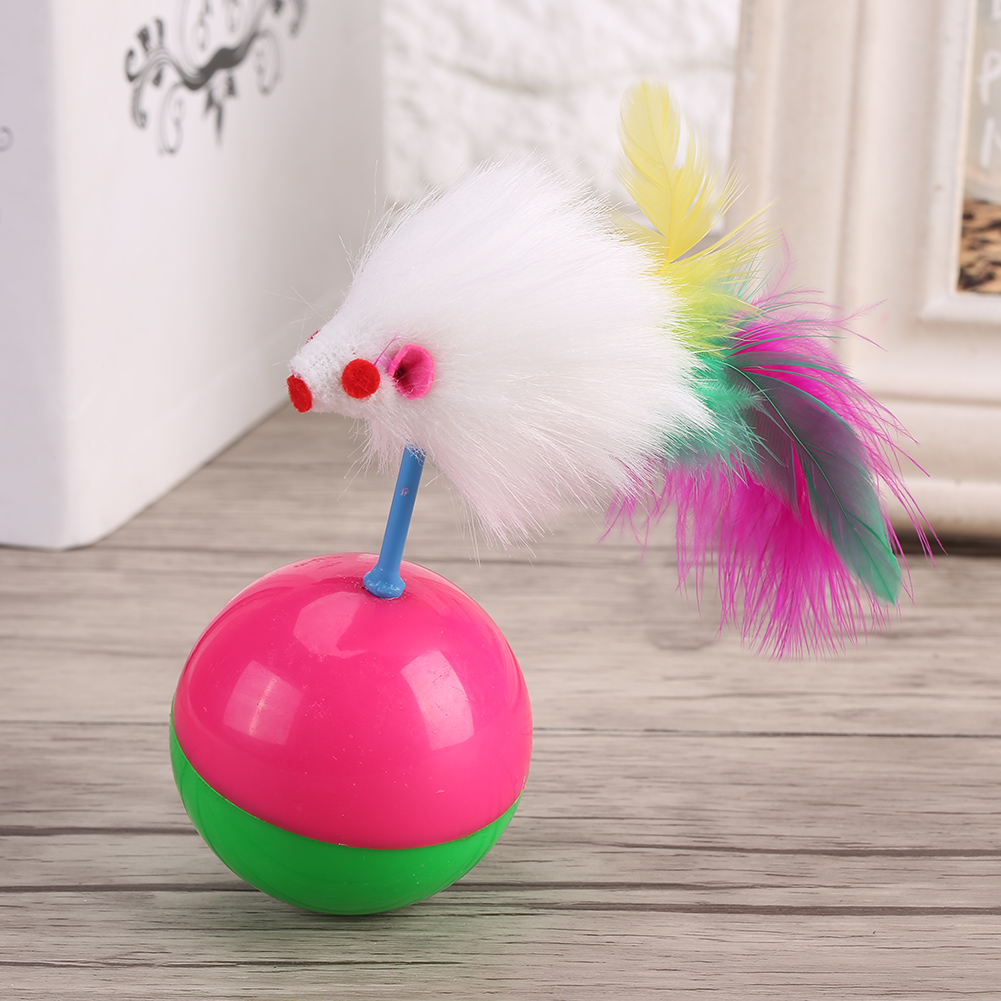 Pet Cat Scratching Ball Training Interactive Toy For Kitten Pet Cat Supplies Funny Play Feather Toy For Cats
