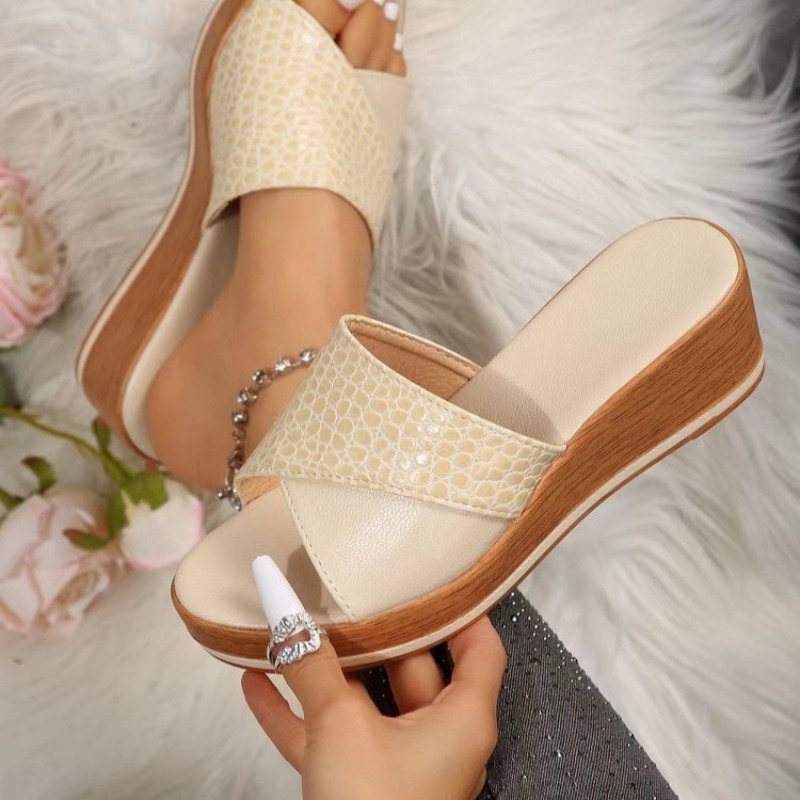 New Wonew Sandals Hemp Wedge Heels Sandalias Mujer Platform Sandals Summer Wedges Shoes for Women Summer Footwear Women Slippers