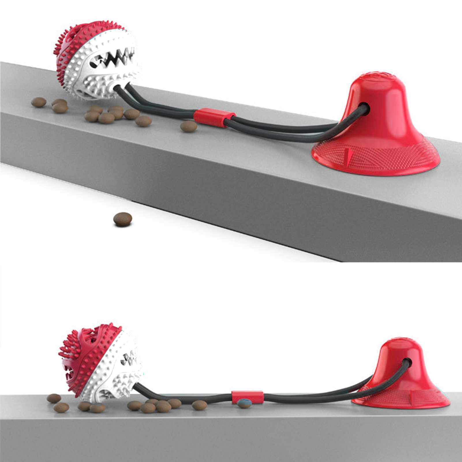 Dog Chew Suction Cup Ball Interactive Pet Molar Teeth Cleaning Food Dispensing Ball